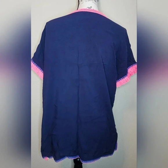 Cat & Jack Girl's Embroidered Boho Short Sleeve Top Size XL (14/16) - Picture 4 of 11